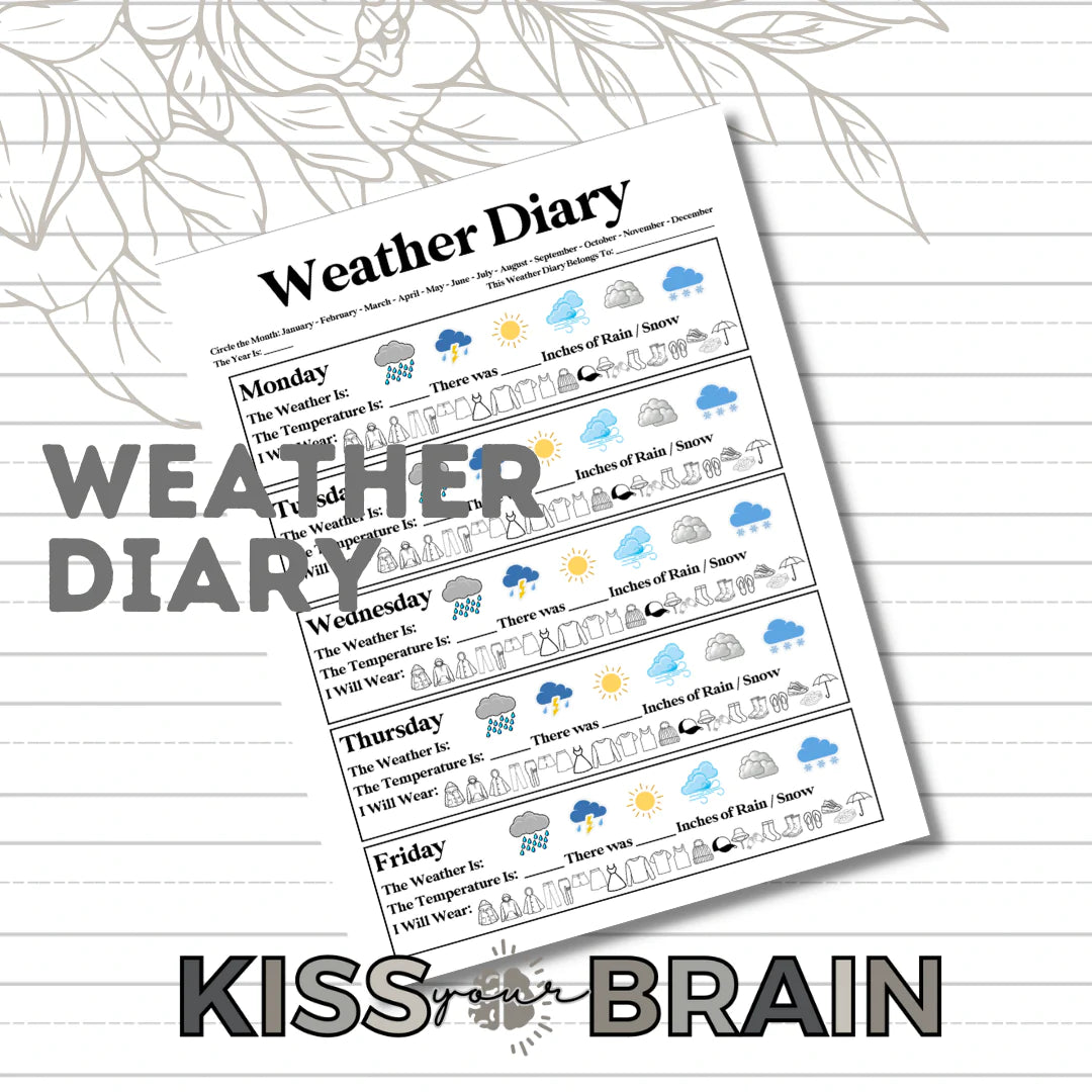 Weather Diary Printable Journal Sheet