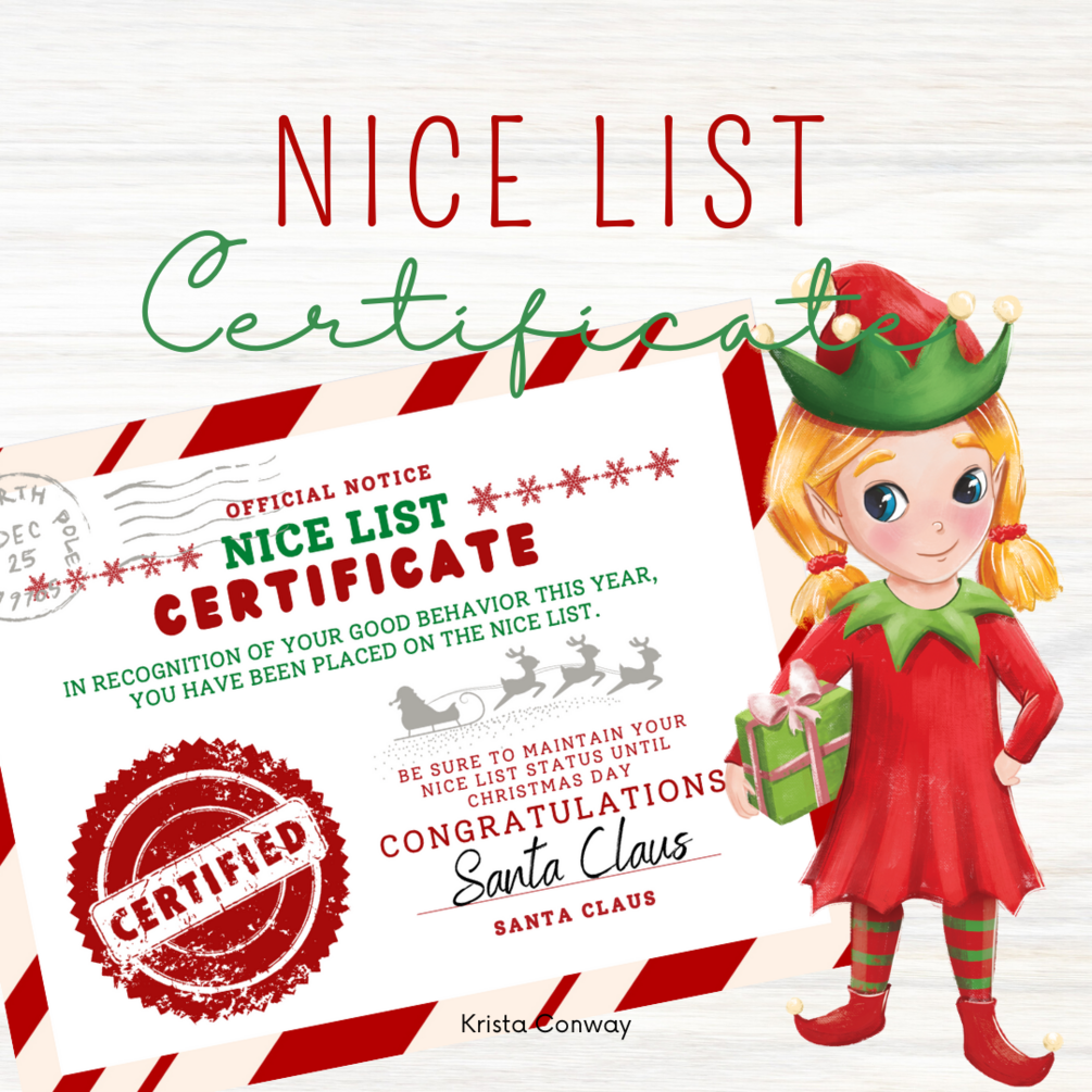 Nice List Certificate