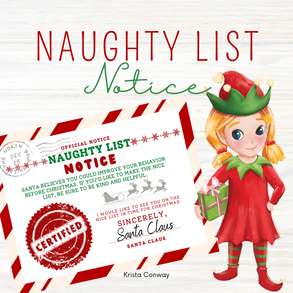 Naughty List Certificate